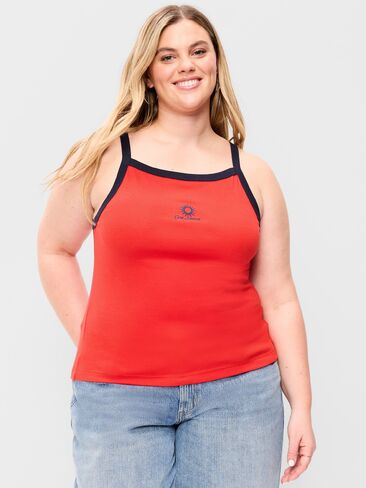 Old Navy Snug Apron-Neck Tank Top - MOONFISH ORANGE in Saudi Arabia