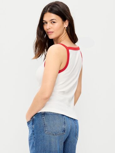 Old Navy Snug Apron-Neck Tank Top - Calla Lilies in Saudi Arabia