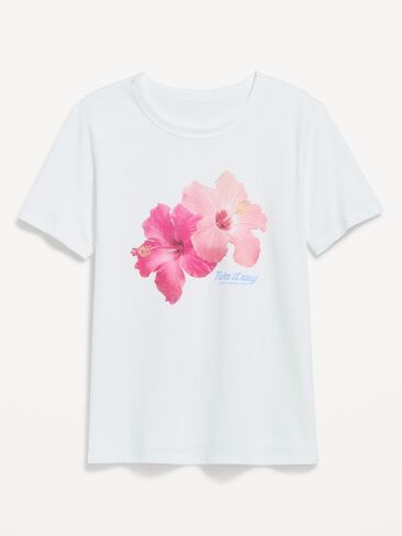 تي شيرت Old Navy EveryWear برقبة دائرية - Calla Lilies in Kuwait