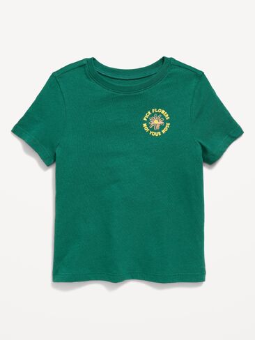Old Navy Short-Sleeve Graphic T-Shirt for Toddler Boys - Emerald Pigment in Saudi Arabia
