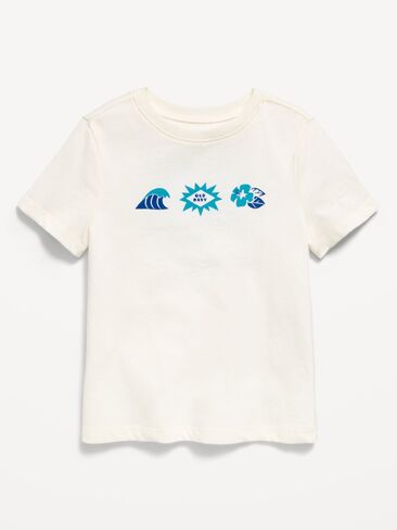 تي شيرت برسومات بأكمام قصيرة من Old Navy للأولاد الصغار - ملح البحر in Kuwait