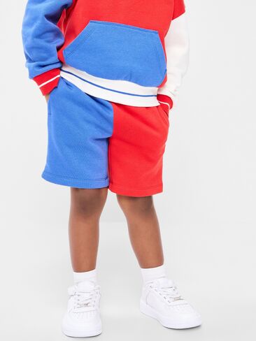 شورت Old Navy Fleece ذو ألوان متباينة للأولاد الصغار - ألوان متعددة أحمر/أزرق/أبيض in Saudi Arabia