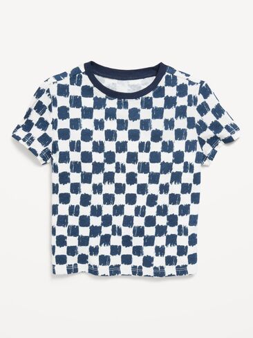 Old Navy Printed Short-Sleeve T-Shirt for Toddler Boys - Checks in Kuwait