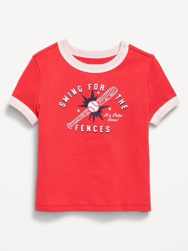 Old Navy Short-Sleeve Ringer Graphic T-Shirt for Toddler Boys - Swing for the Fences in Kuwait