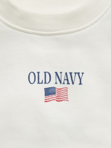 سويت شيرت بطبعة شعار كبير الحجم للجنسين من Old Navy للأطفال الصغار - ملح البحر (يتوافق مع العائلة!) in Saudi Arabia