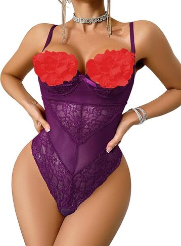 Avidlove Sexy Lingerie for Women with Underwire Lace Teddy Lingerie Bodysuit One Piece Babydoll Nightgown in Saudi Arabia