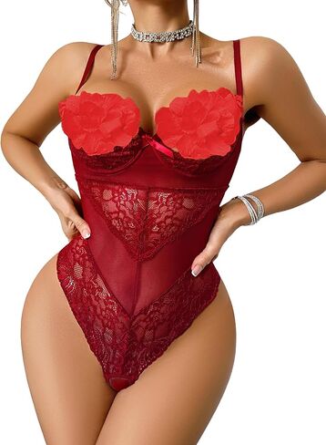 Avidlove Sexy Lingerie for Women with Underwire Lace Teddy Lingerie Bodysuit One Piece Babydoll Nightgown in Saudi Arabia