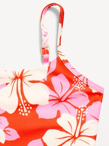 Old Navy Tankini Swim Set for Girls - Warm Hibiscus in Saudi Arabia