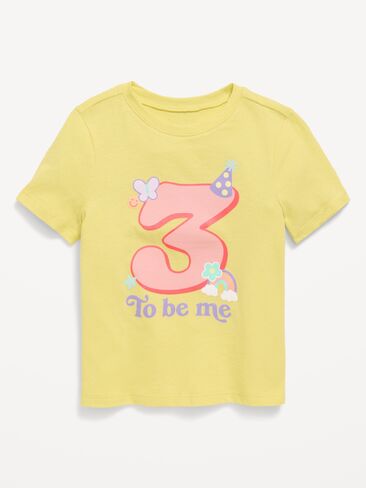 Old Navy Short-Sleeve Birthday Graphic T-Shirt for Toddler Girls - Sun Worship in Saudi Arabia
