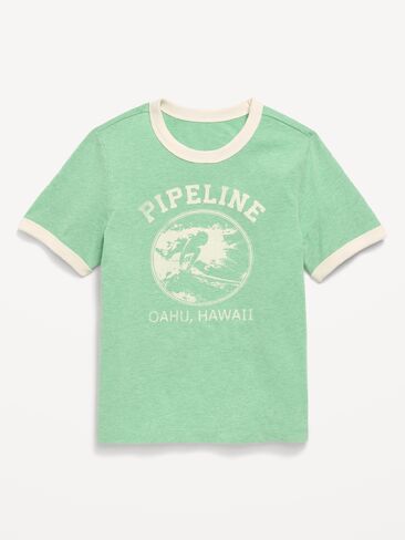 Old Navy Softest Short-Sleeve Ringer Graphic T-Shirt for Boys - In Mint Condition in Saudi Arabia