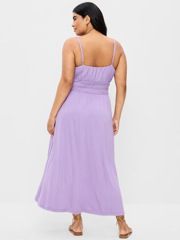فستان Old Navy Fit & Flare جيرسي متوسط ​​الطول بخصر منخفض - أرجواني شادو in Kuwait