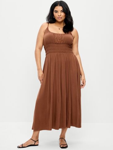 فستان Old Navy Fit & Flare جيرسي متوسط ​​الطول بخصر منخفض - Coco de mer in Kuwait
