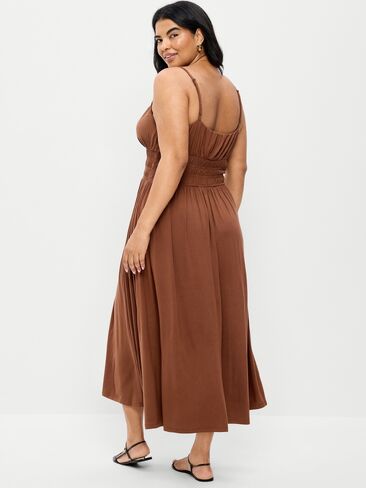 فستان Old Navy Fit & Flare جيرسي متوسط ​​الطول بخصر منخفض - Coco de mer in Kuwait