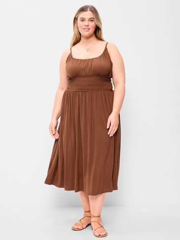 فستان Old Navy Fit & Flare جيرسي متوسط ​​الطول بخصر منخفض - Coco de mer in Kuwait