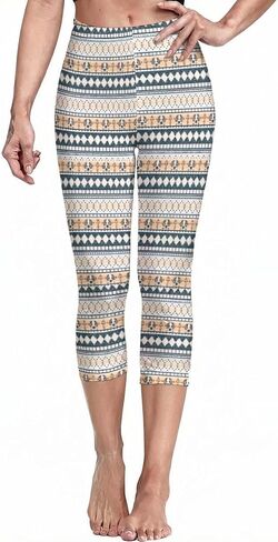 Sister Amy Girl 3D Printed Geometric Figures Ankle Elastic Tights Legging in Saudi Arabia