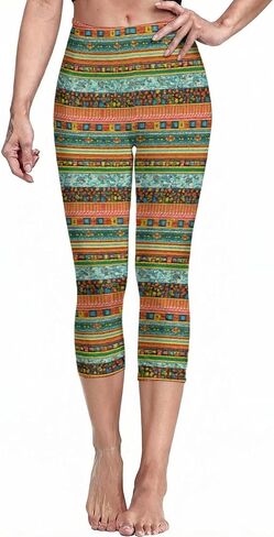 Sister Amy Girl 3D Printed Geometric Figures Ankle Elastic Tights Legging in Saudi Arabia