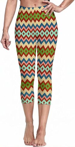 Sister Amy Girl 3D Printed Geometric Figures Ankle Elastic Tights Legging in Saudi Arabia