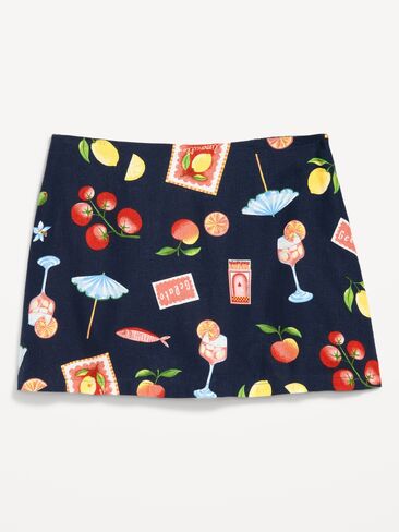 Old Navy Linen-Blend Micro Skort - Mixed Fruit in Saudi Arabia