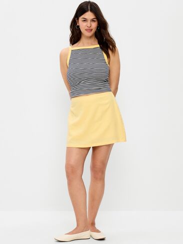 Old Navy Linen-Blend Micro Skort - Sunbeam in Saudi Arabia