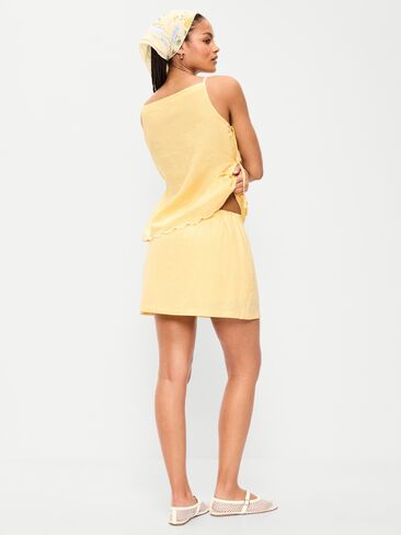 Old Navy Linen-Blend Micro Skort - Sunbeam in Saudi Arabia