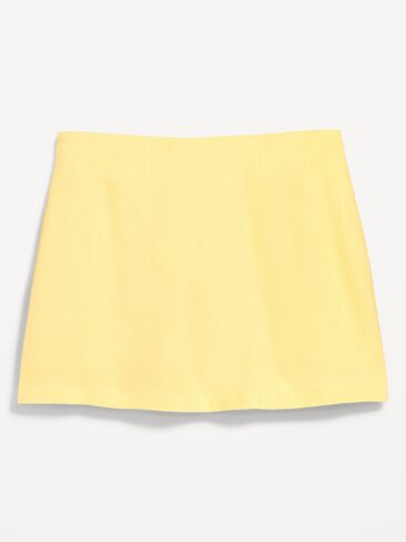 Old Navy Linen-Blend Micro Skort - Sunbeam in Saudi Arabia