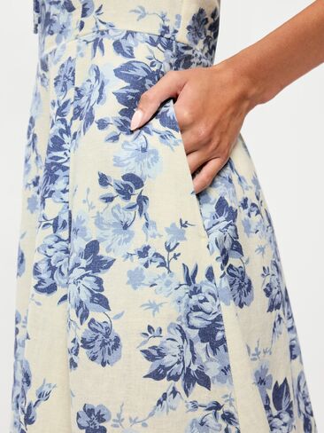 Old Navy Fit & Flare Cami Mini Dress - Blue Floral in Saudi Arabia