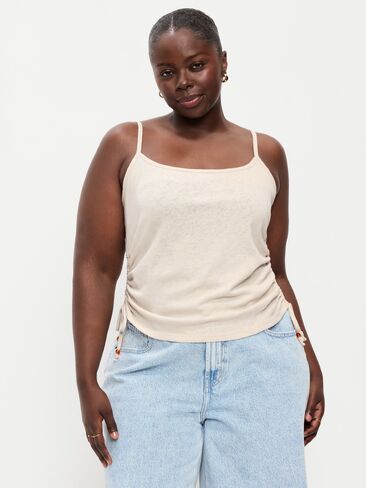 Old Navy Shirred Side Cami Tank Top - Wish Bone in Saudi Arabia