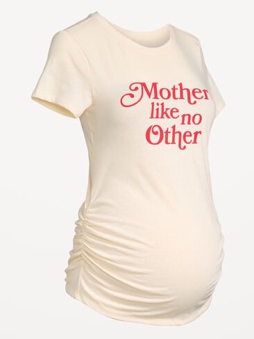 Old Navy Maternity EveryWear Crew-Neck Graphic T-Shirt - Sea Salt in Saudi Arabia