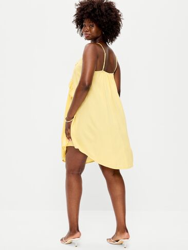 Old Navy Ruffle-Trim Asymmetrical Mini Dress - Mystic Yellow in Saudi Arabia