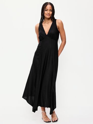 Old Navy Handkerchief Hem Midi Dress - Black Jack in Saudi Arabia