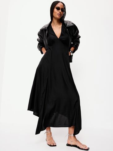 Old Navy Handkerchief Hem Midi Dress - Black Jack in Saudi Arabia