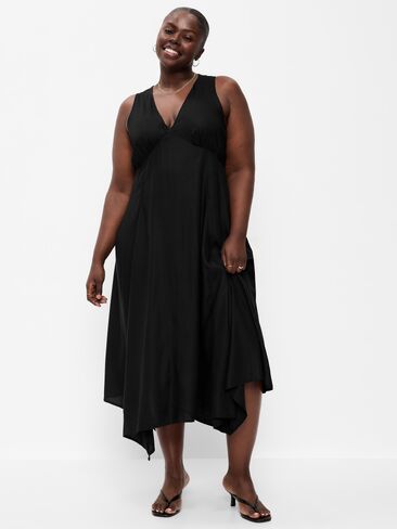 Old Navy Handkerchief Hem Midi Dress - Black Jack in Saudi Arabia