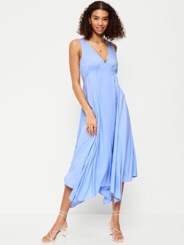 Old Navy Handkerchief Hem Midi Dress - Flax Flower in Saudi Arabia