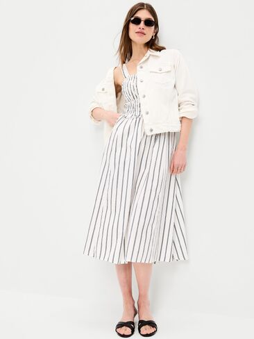 فستان Old Navy مناسب ومتوهج متوسط ​​الطول - شريط كحلي in Saudi Arabia