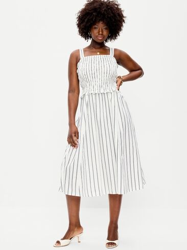 فستان Old Navy مناسب ومتوهج متوسط ​​الطول - شريط كحلي in Saudi Arabia