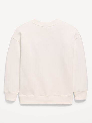 Old Navy Oversized Logo-Graphic Sweatshirt for Boys - Sea Salt in Saudi Arabia