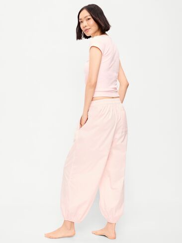 Old Navy Lightweight Pull-On Parachute Pants - Pastel Pink in Saudi Arabia