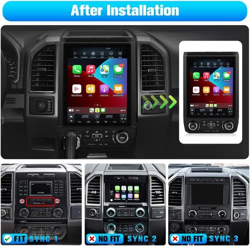 ستيريو راديو السيارة 4 + 64G 12.1 بوصة لسيارة Ford F150 2015-2021 أندرويد 13 لاسلكي CarPlay أندرويد Auto DSP بلوتوث نظام تحديد المواقع والملاحة in Kuwait