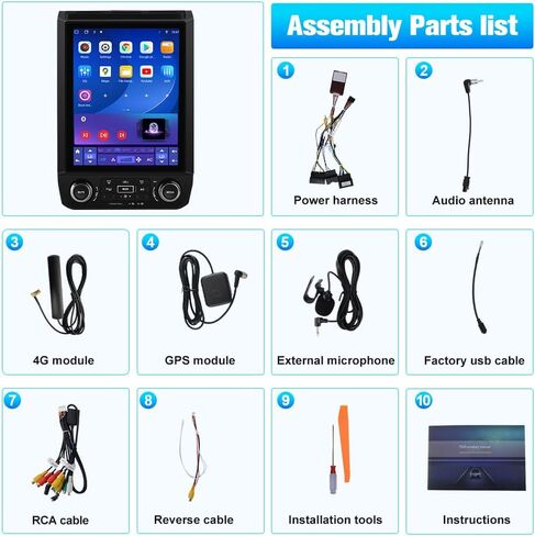 ستيريو راديو السيارة 4 + 64G 12.1 بوصة لسيارة Ford F150 2015-2021 أندرويد 13 لاسلكي CarPlay أندرويد Auto DSP بلوتوث نظام تحديد المواقع والملاحة in Kuwait