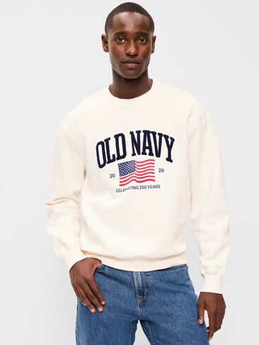 سترة فضفاضة ذات رقبة دائرية وشعار الماركة من Old Navy - ملح البحر in Saudi Arabia