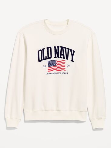 سترة فضفاضة ذات رقبة دائرية وشعار الماركة من Old Navy - ملح البحر in Saudi Arabia