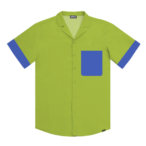 Capelle Miami Men's Short Sleeve Tailored Fit Button-Down Shirt - Key Lime in Kuwait