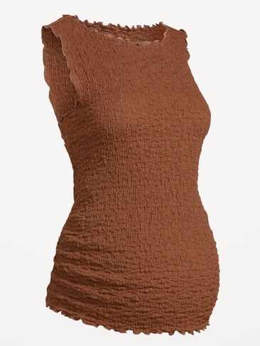 Old Navy Maternity Texured High-Neck Tank Top - Coco de mer in Saudi Arabia