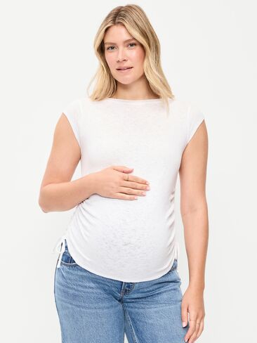 Old Navy Maternity Side-Cinch Jersey Top - White Lilies in Saudi Arabia