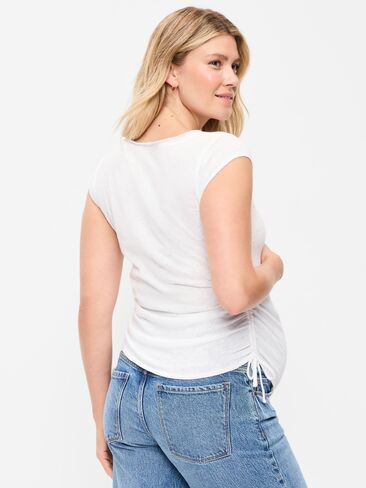 Old Navy Maternity Side-Cinch Jersey Top - White Lilies in Saudi Arabia