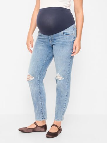 Old Navy Maternity Full-Panel Straight Ankle Jeans - CERYS in Saudi Arabia