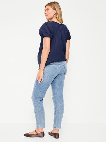 Old Navy Maternity Full-Panel Straight Ankle Jeans - CERYS in Saudi Arabia