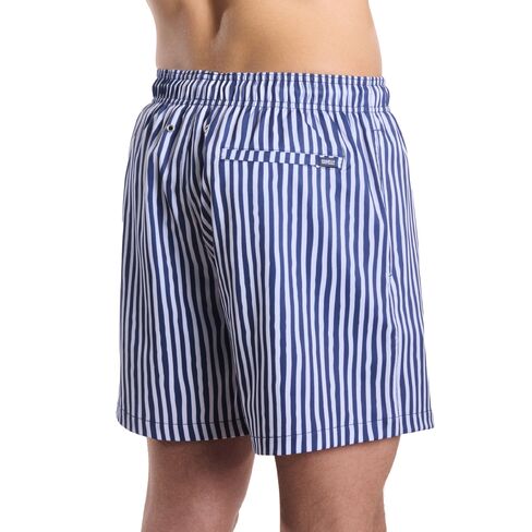 شورت Capelle Miami رجالي فاخر مبطن بالضغط - Marina Pinstripe-Indigo and Surf in Kuwait