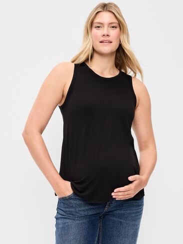 Old Navy Maternity High-Neck Relaxed Tank Top - Black Jack in Saudi Arabia