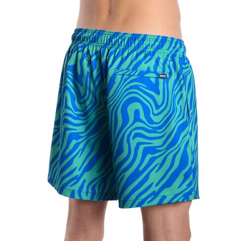 Capelle Miami Men's Premium Compression-Lined Hybrid Shorts - Tropical Swirl-Ocean and Palm in Saudi Arabia
